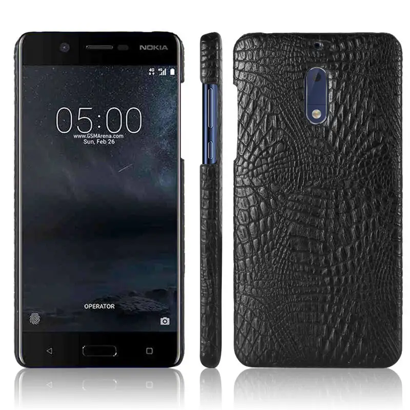 Для Nokia5 TA-1053 TA-1024 чехол Обложка на заднюю панель из искусственной кожи для