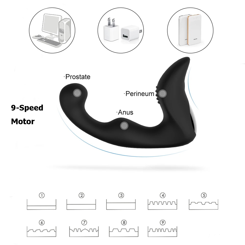 Анальный вибратор для геев Анальная пробка секс-игрушка взрослых 7 скоростей
