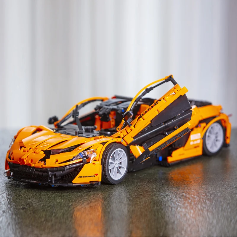 В наличии 20087 техника серии MOC-16915 Оранжевый Супер гоночный автомобиль модель