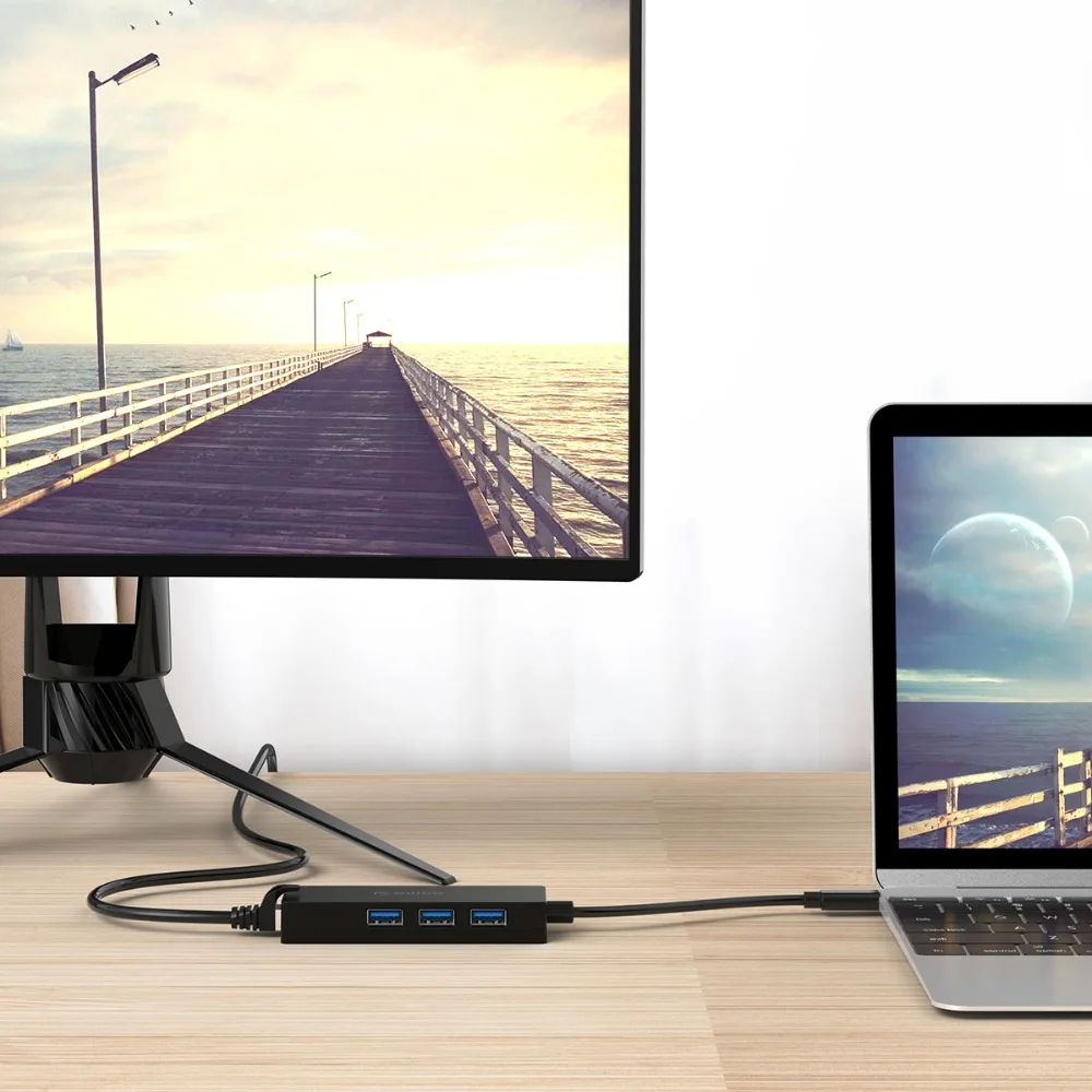 ORICO USB концентратор C type к RJ45 адаптер для MacBook samsung Galaxy S9 huawei mate 20 P20 Pro 3 0 | Компьютеры