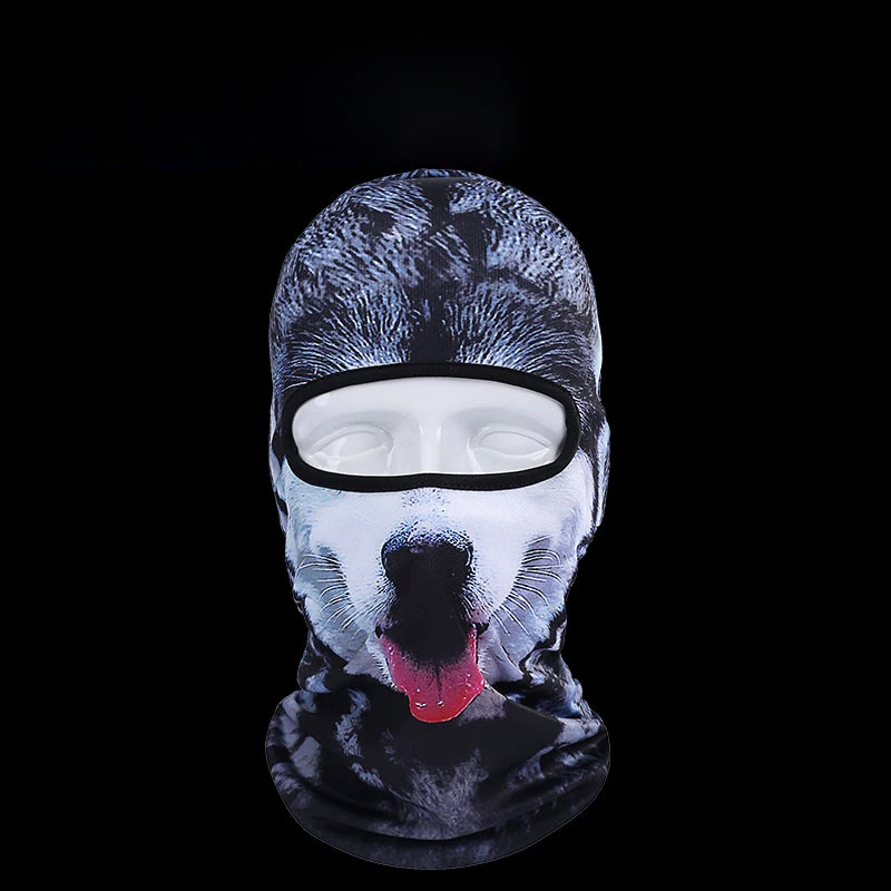 3D принт маска для животных езды на велосипеде лыжная шапка зимняя Балаклава