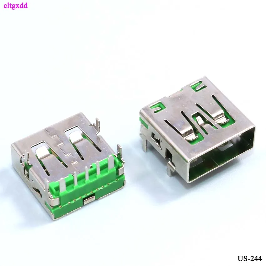 

cltgxdd 10pcs/lot USB 2.0 4Pin A Type Female Socket Connector 90 degree Data Transmission Charging