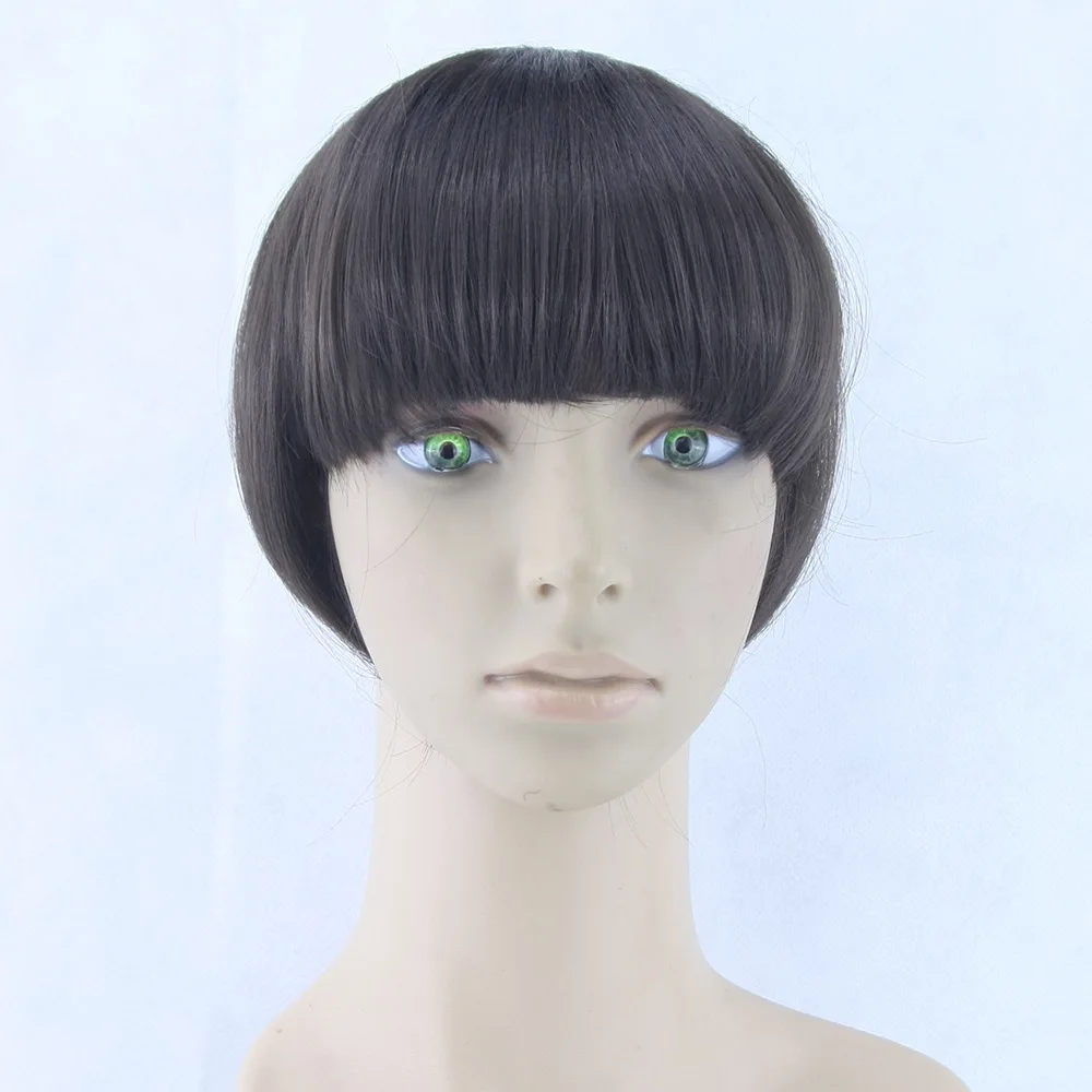 Женская мода Толстый Натуральных Волос Тупые Удары с Band Черный/Коричневый 45 г