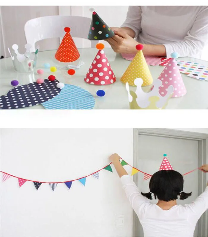 11 шт./компл. партии Празднование корейские милые Шляпы день рождения шляпа