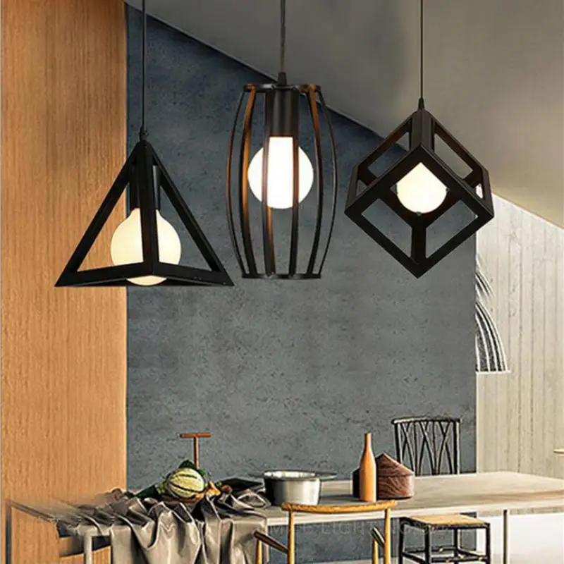 Retro Bar Loft iron Промышленная осветительная арматура Спальня Столовая черная