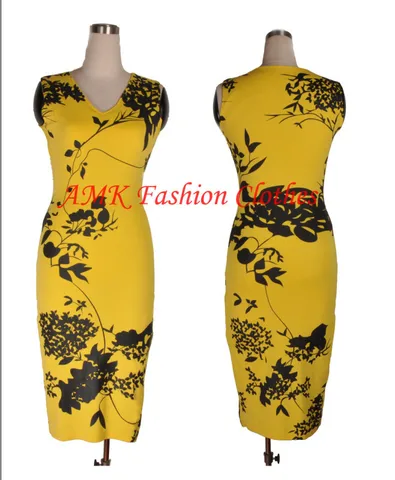Женское винтажное платье без рукавов FEIBUSHI, желтое облегающее платье с V-образным вырезом в деловом и повседневном стиле для офиса и вечеринок на лето