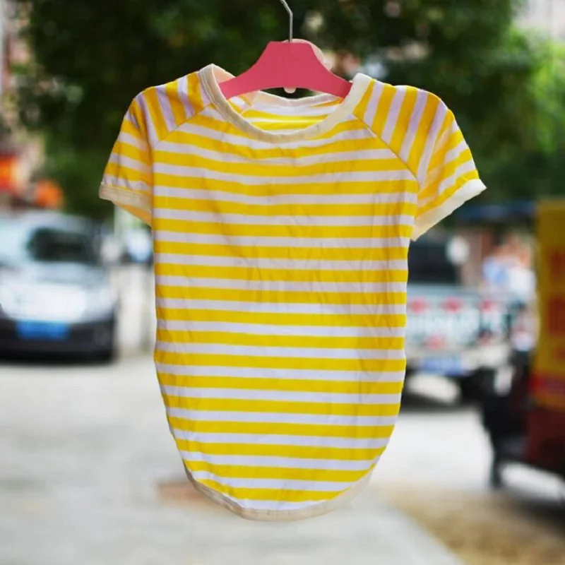 Полосатые жилетка одежда для домашних животных собак Одежда маленьких собаки