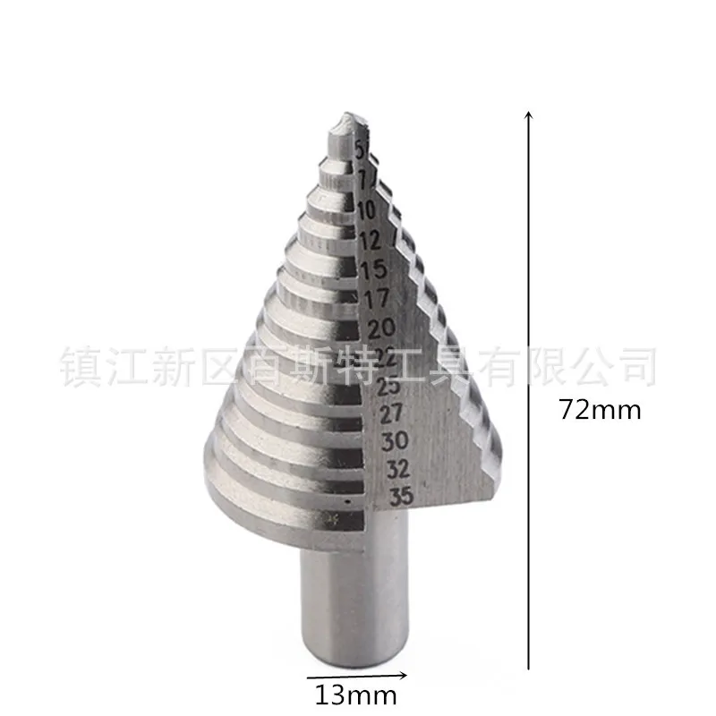 Speed Steel 4241 Step Drill Multifunction Hole Opener Pagoda 5-35mm White 12mm Handle Metal Reamer | Инструменты