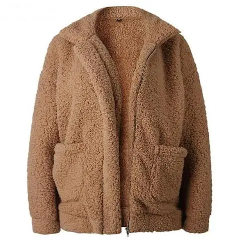 style4 Пальто из искусственного меха женский осенне-зимний теплый толстый плюшевый женский жакет в стиле кэжуал верхняя одежда из искусственного меха - Цвет: style4