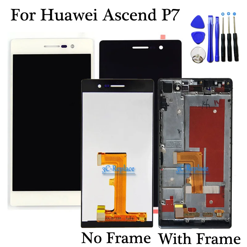 ЖК дисплей с сенсорным экраном и дигитайзером в сборе для Huawei Ascend P7 5 0 дюйма|lcd