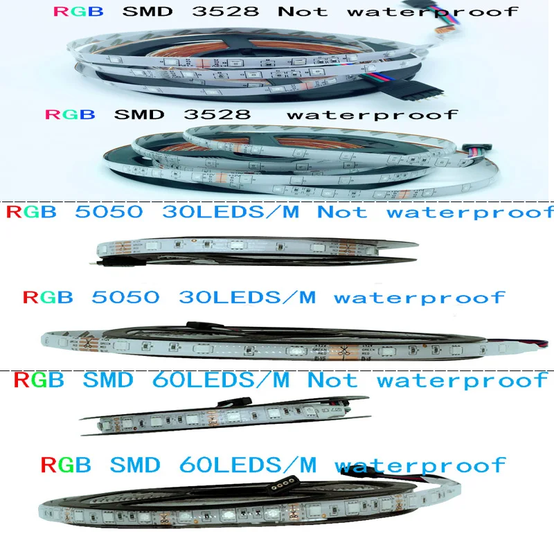 Светодиодная лента SMD5050 5 м 10 15 20 30/60 светодисветодиодный s/m водонепроницаемая