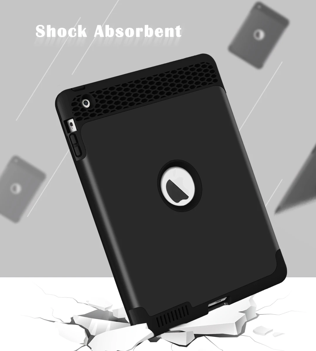 Чехол для iPad 2/3/4 сверхпрочный ударопрочный Прочный Гибридный трехслойный