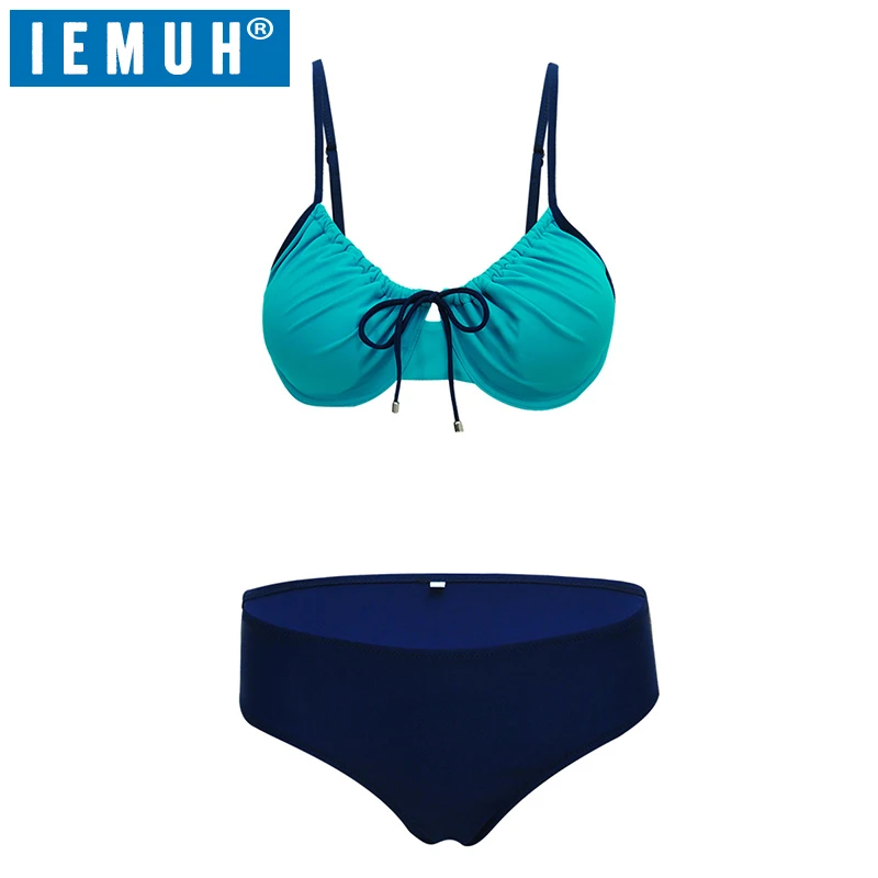 Iemuh новый сексуальный середины талии Трусики бикини Для женщин Плавание костюм
