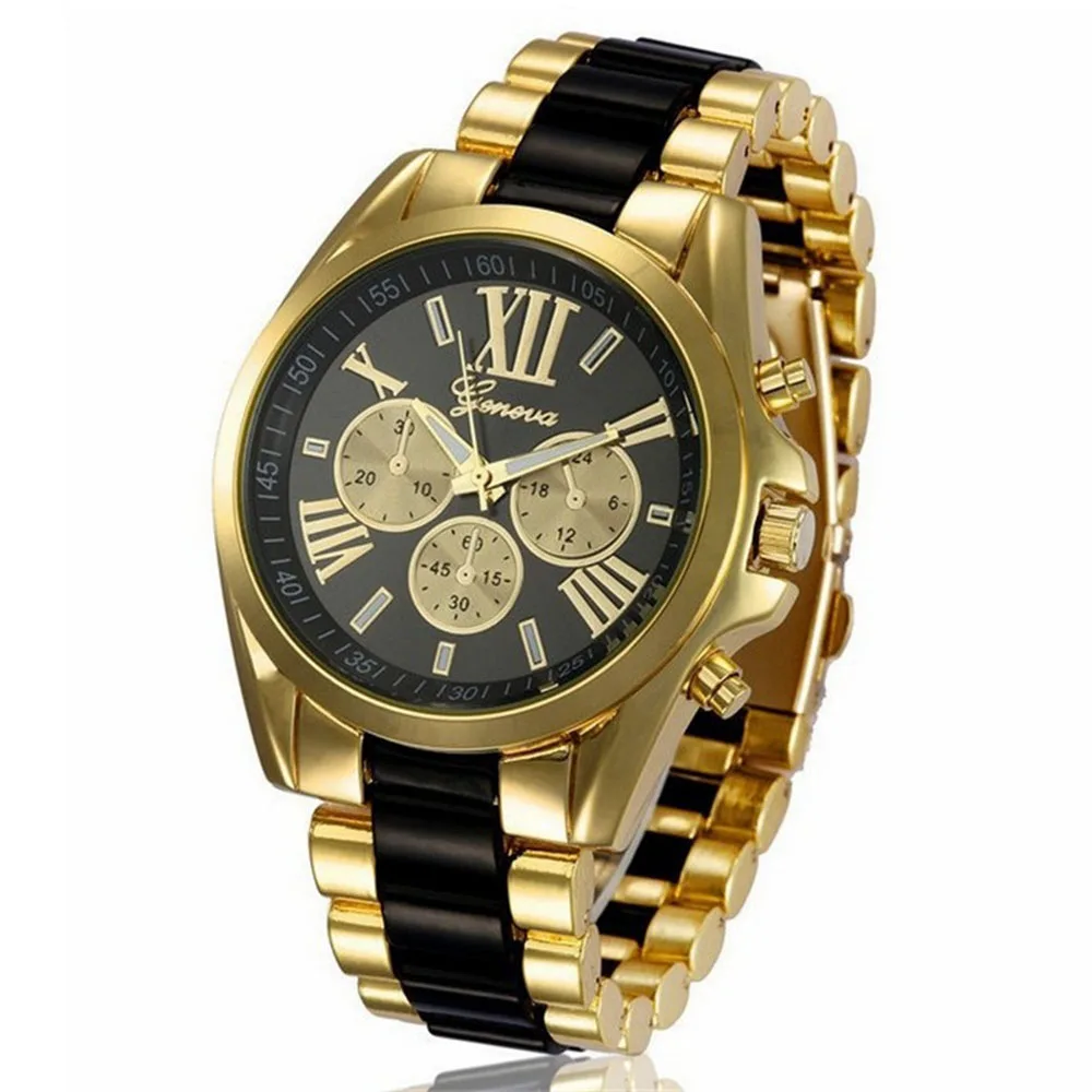 

Luxury Brand Watch Clock Gold Fashion Men Watch Full Stainless Steel Quartz Saats Wristwatch Ceasuri Relogio Feminino