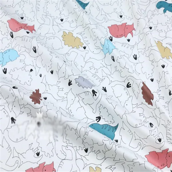 NO.9 Детское платье с рисунком из мультфильма, саржевая хлопковая ткань, Лоскутная Ткань, шитье «сделай сам», стеганый материал для малышей и детей - Цвет: NO.9