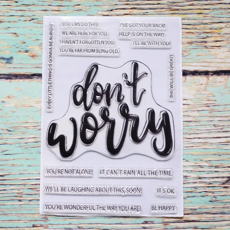 Не волнуйтесь прозрачный штамп для скрапбукинга/изготовления