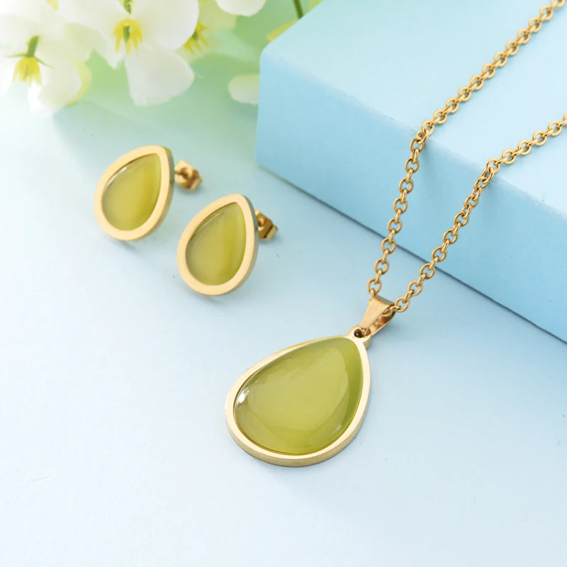 Два Цвета синий зеленый овальный хрустальный камень ювелирные изделия серьги