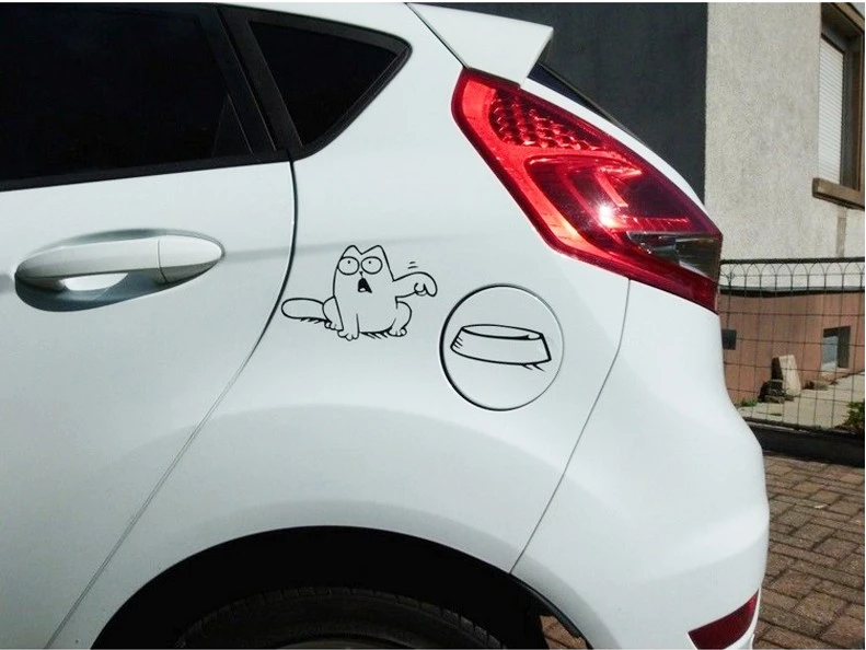 Забавный Танк Simon Cat забавные Наклейки для автомобиля Renault Clio Megane 2 3 тряпкой Captur