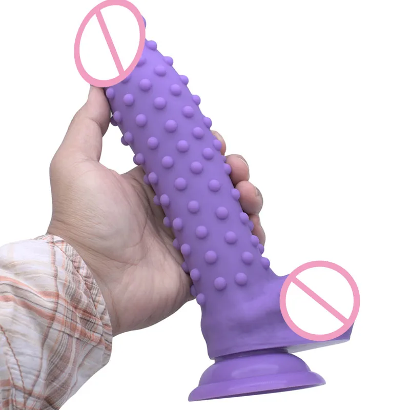 Реалистичный огромный фаллоимитатор гранул для женщин с присоской
