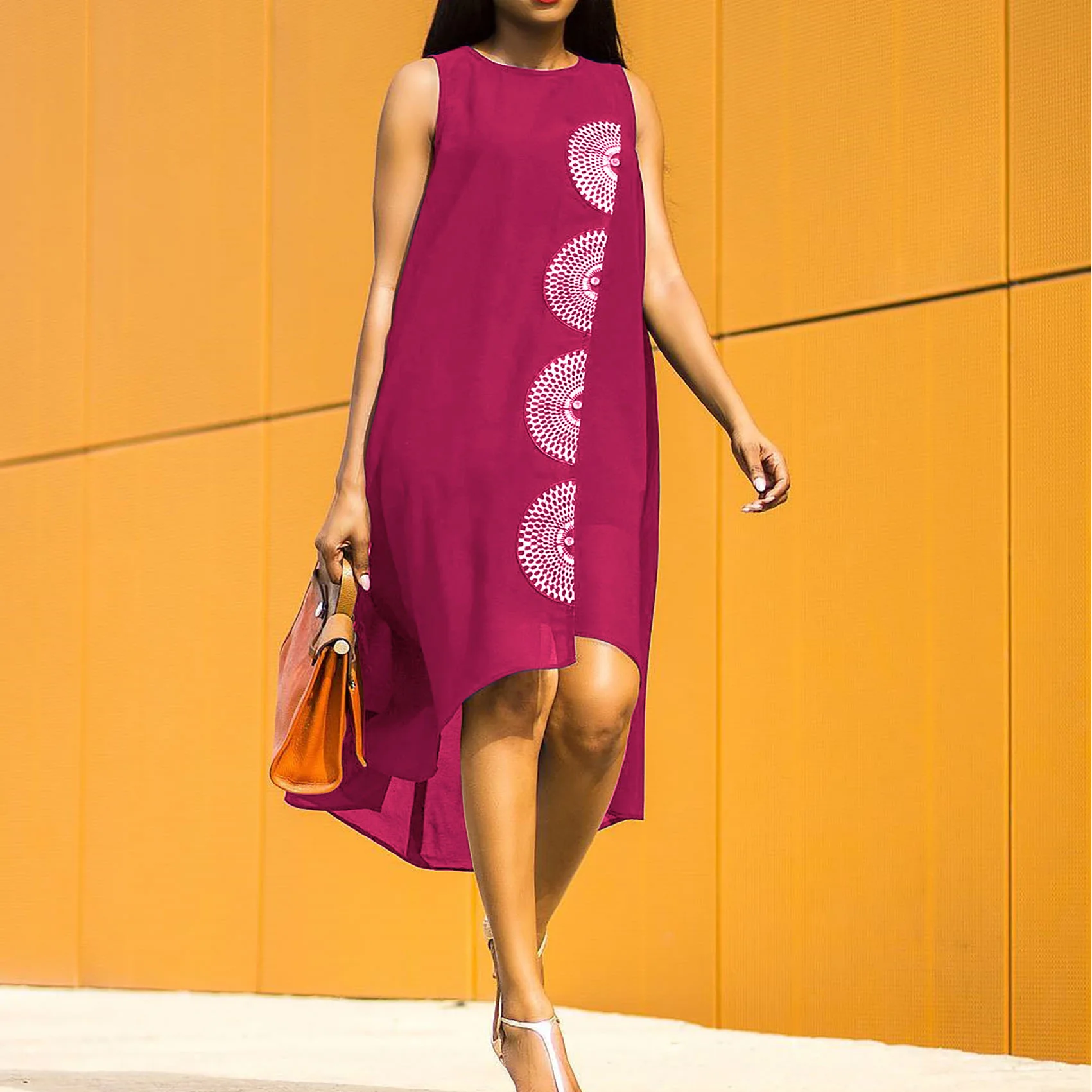 2018 летнее платье женская перевязанные тесьмой пляжное без рукавов Асимметричный