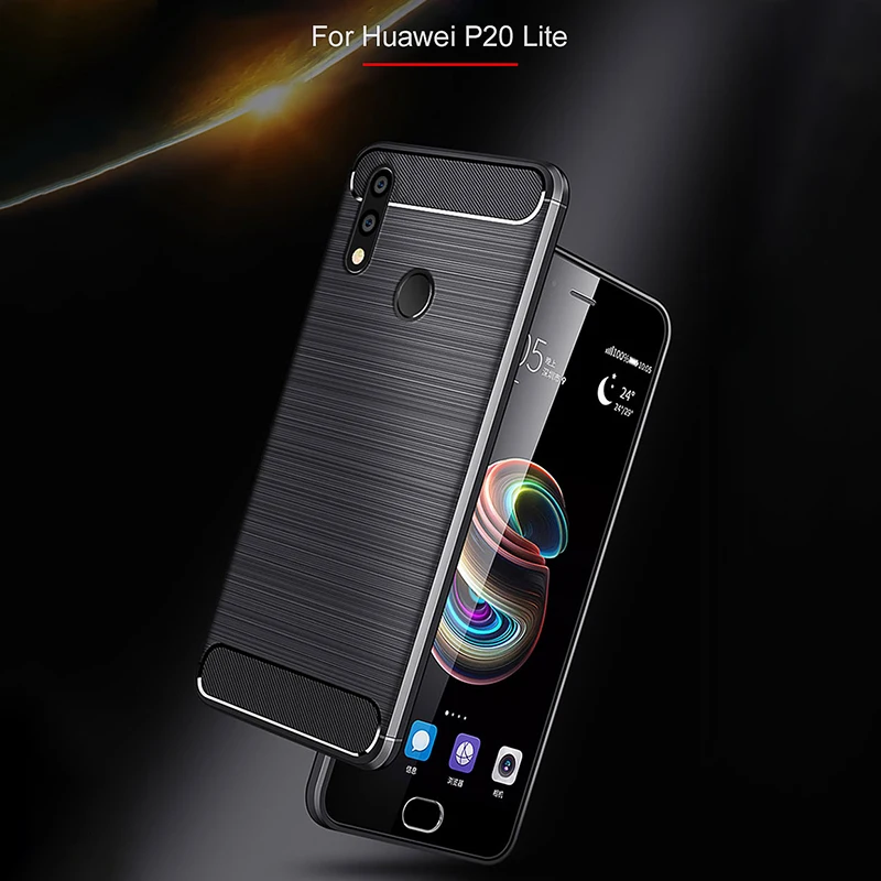 Huawei P20 Lite чехол углерода задний Чехол Air Броня подушки углу противоударный