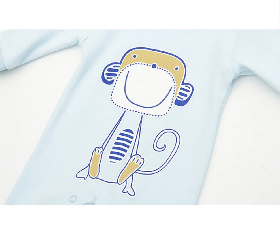 Детские комбинезоны Новинка одежда с рисунком для новорожденных из чистого