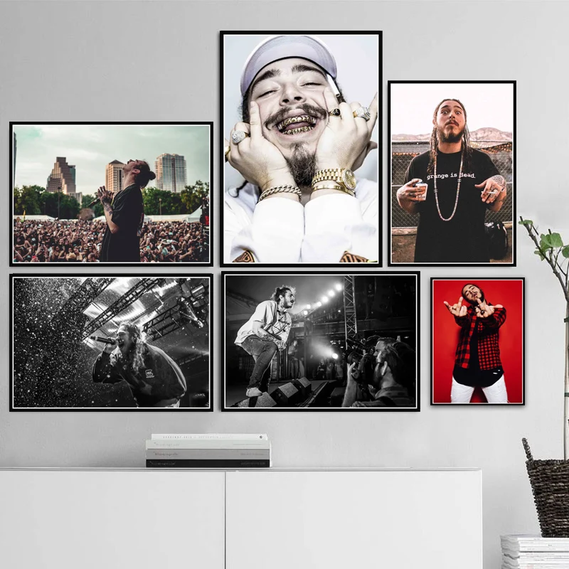 Холст масляные краски в качестве подарка Post Malone Rapper хип хоп музыка ПЕВЕЦ звезда