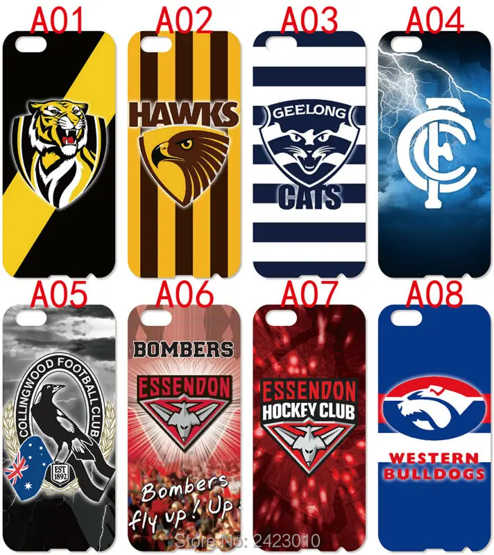 

AFL teams For iPhone 6 6S 7 Plus SE 5 5S 5C For Samsung Galaxy S5 S6 S7 Edge 2016 J1 J3 Core Prime G360 Soft TPU Back Cover Case