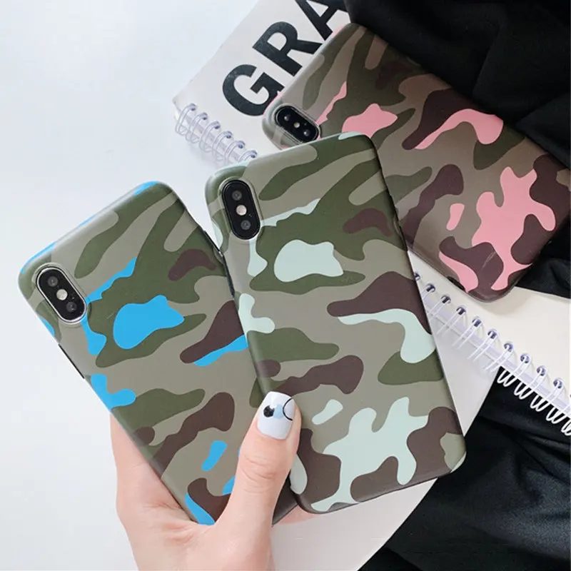 Армейский зеленый чехол для телефона iPhone XS Max XR X Camo противоударный 6 6s 7 8 Plus модный