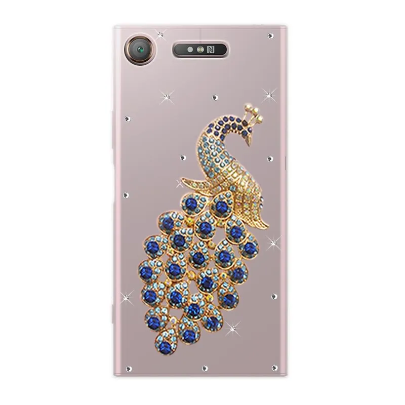 Прозрачные чехлы со стразами для телефонов Sony Xperia XA1 Ultra Plus XA2 XA XZ XR XZ3 XZ2 Premium XZ1 Compact |