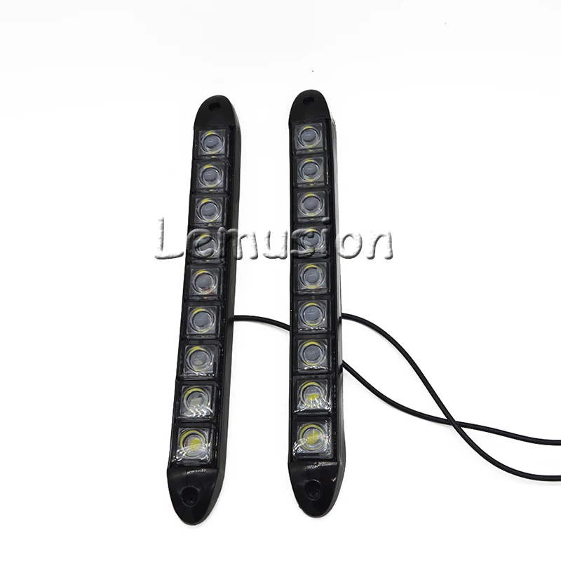 1 пара светодиодный дневные ходовые огни для автомобиля 9 супер яркие фары 12 В