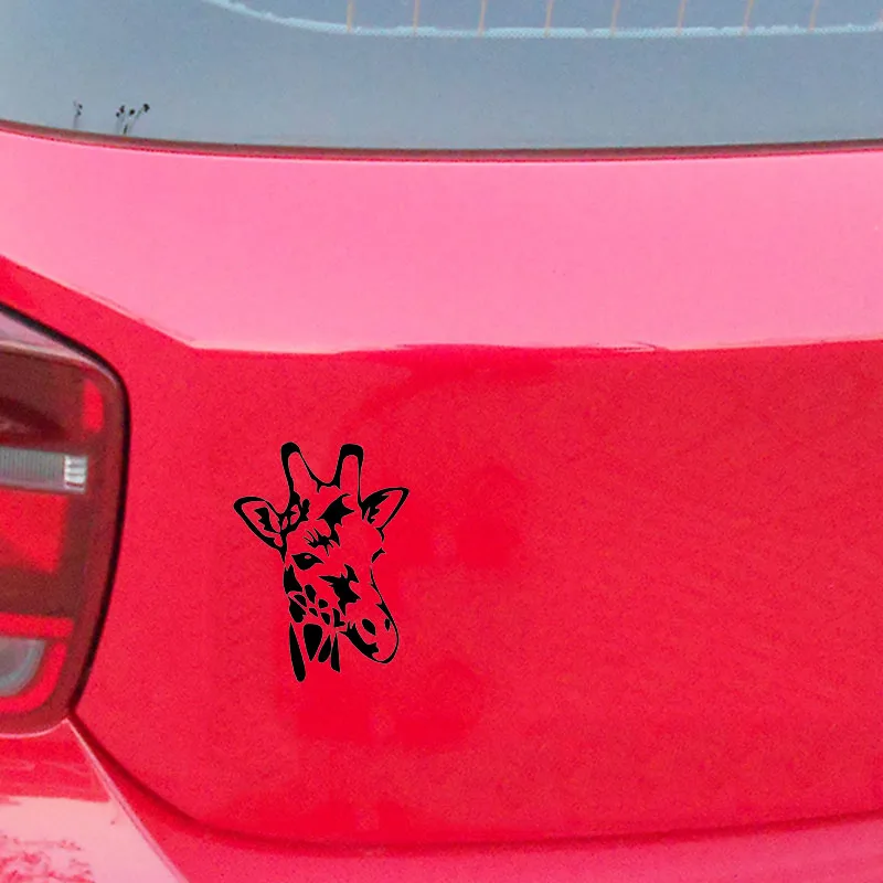 Жираф головы Уход за кожей лица переводная Наклейка на окно бампер автомобиля