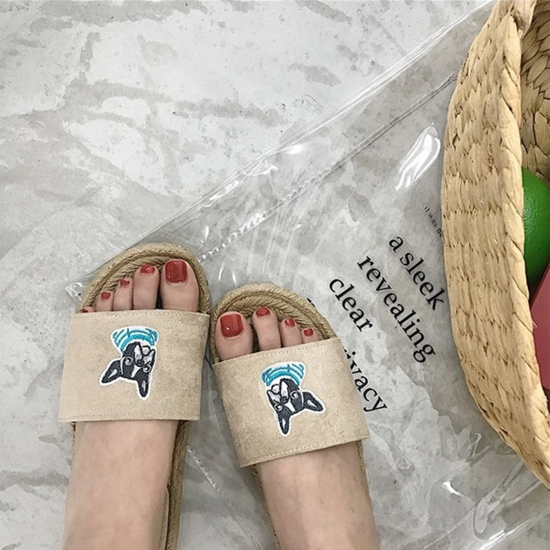 Мультфильм украшение &quotСобака&quot мягкие женские босоножки на каблуках