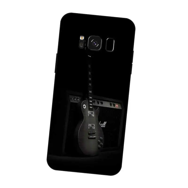 P076 гитары черный силиконовый чехол Обложка для samsung Galaxy S5 S6 S7 S8 S9 S10 5G S10E S11 S11E Lite Edge