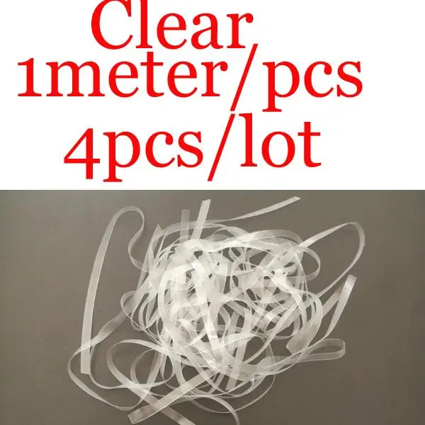 Clear 4pcs 4 шт./лот Scud задняя супер стрейч резиновая тонкая пленка для Nymph креветок пешка муха подложка Чешский Nymph связывающий материал прозрачный коричневый - Цвет: Clear 4pcs