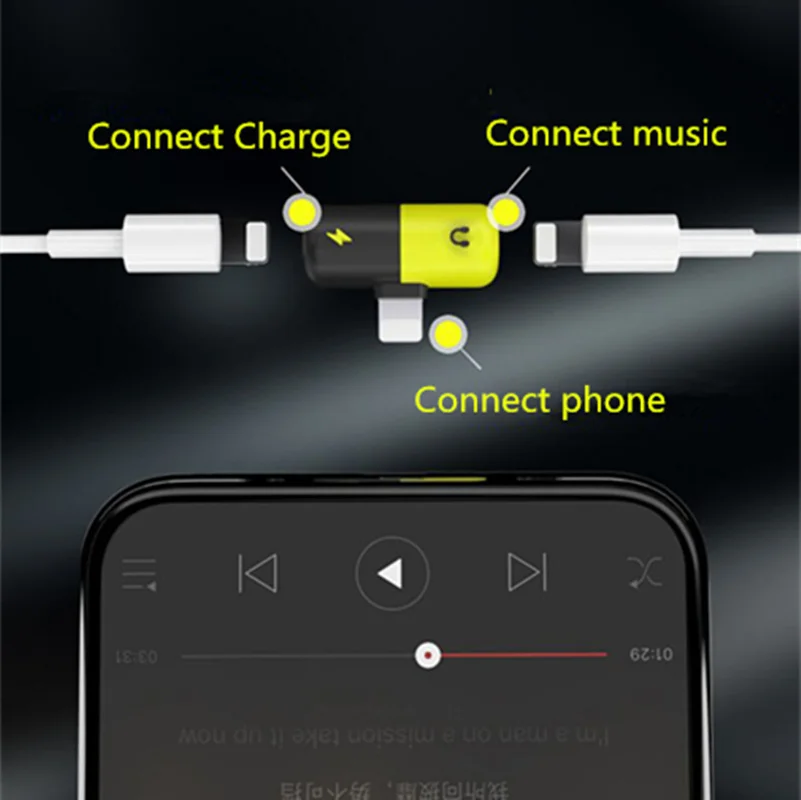 10 шт. мини Силиконовый адаптер для таблеток Iphone 7/7 plus/8/8 plus/X зарядка прослушивания