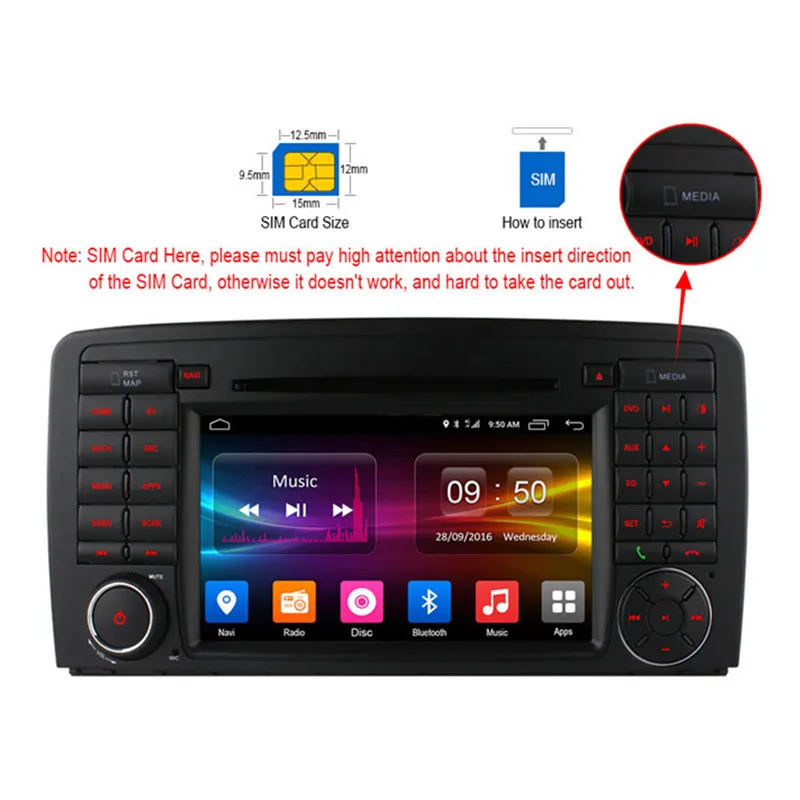 4G SIM Восьмиядерный 2 Гб RAM Android 6 0 для Mercedes Benz R Class W251 R280 R300 R320 R350 R500 автомобильный DVD