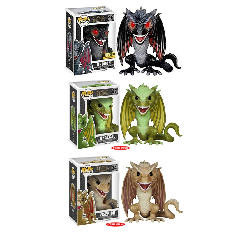 Funko поп Игра престолов Джон Сноу дрогон RHAEGAL VISERION фигурка Коллекционная модель