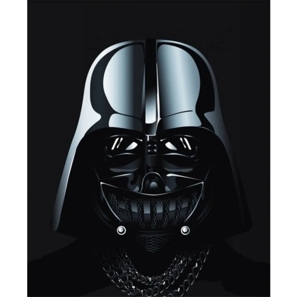 

wholesale Movie character 5D DIY Diamond embroidery Diamond Painting Cross Stitch Black warrior Mosaic Picture Christmas decor