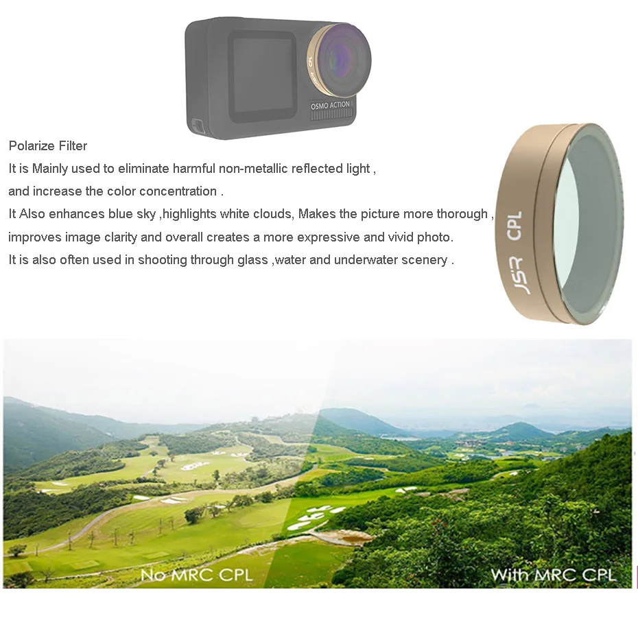 For Osmo Action Sport Camera Filter CPL Polarizing ND 4 8 16 32 UV Protect Lens Filters DJI Lenses Accessories | Электроника