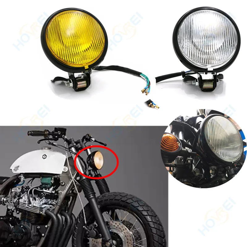 Универсальная 5 &quot35 Вт мотоциклетная ретро передняя фара для Honda Harley Bobber Chopper Cafe