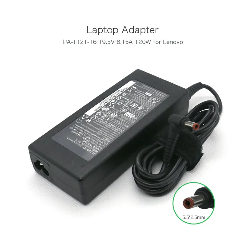 

19V 6.15A 120 Вт 5,5*2,5 мм адаптер питания для Lenovo Y500 Y500N Y550 Y560 Y570 Y580 Y650 PA-1121-16 36200403 ADP-120LH B ноутбук