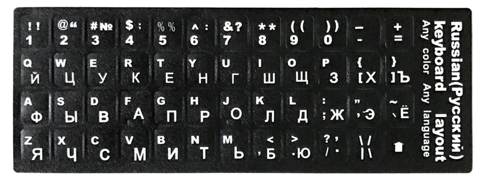 Наклейки на клавиатуру на испанском/русском/французском языке-5 шт. в упаковке - Цвет: Russian