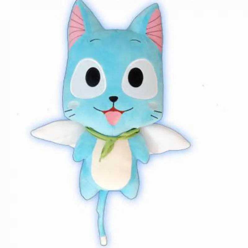 30 58 см с рисунком из аниме Fairy Tail Happy плюшевая игрушка Kawaii счастливые синий кошка