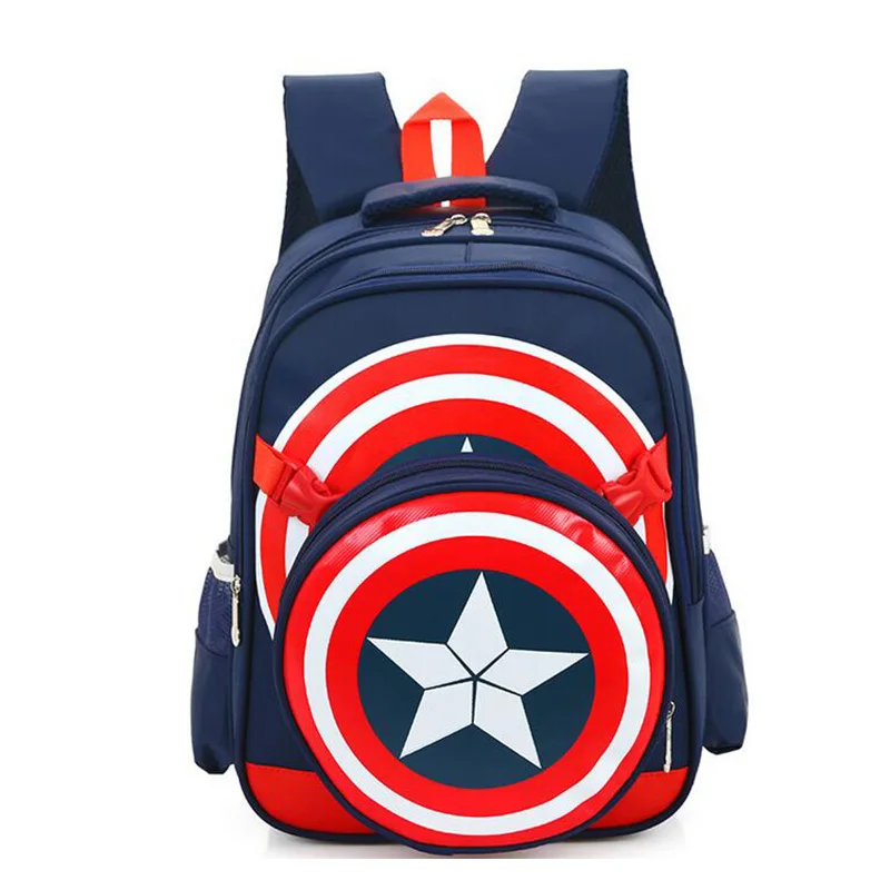 Новые школьные рюкзаки Мстители Капитан Америка Мультяшные стильные сумки для