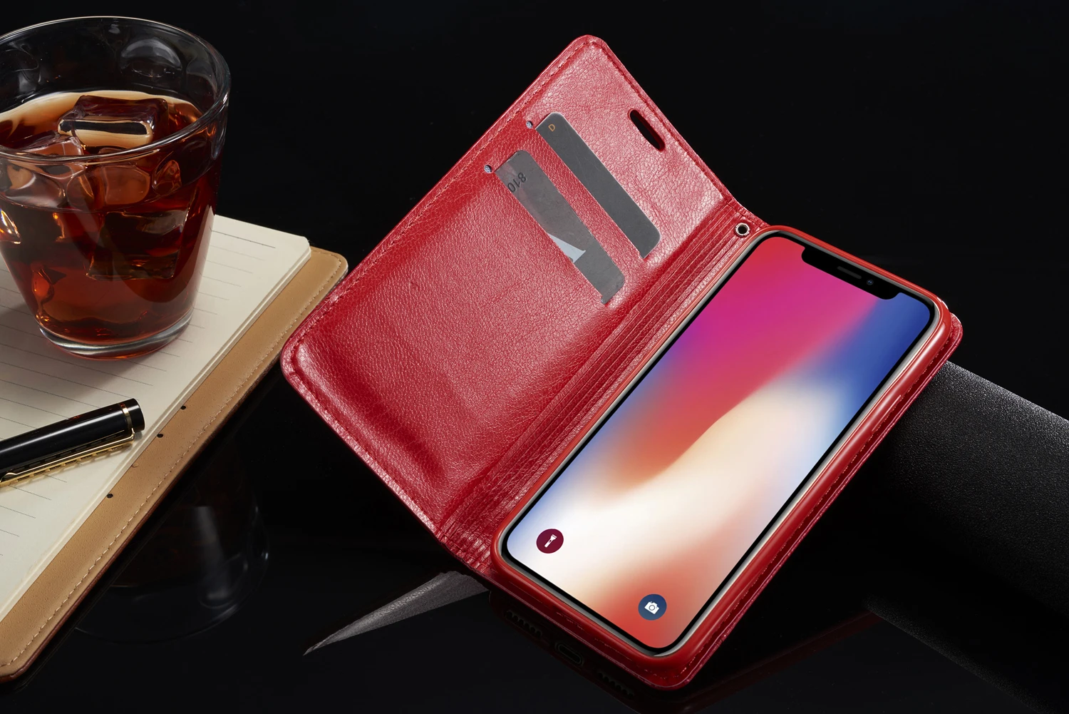 Кожаный флип-чехол с ремешком для Iphone 11 pro XS MAX XR 7 8 6 6S PLUS 5 SE 5 S Etui роскошный магнитный держатель для карт кошелек Чехол-книжка
