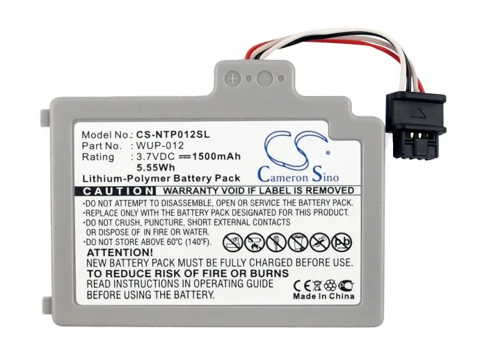 Аккумулятор Cameron Sino 1500 мАч для Nintendo Wii U GamePad WUP 012|Цифровые аккумуляторы| |