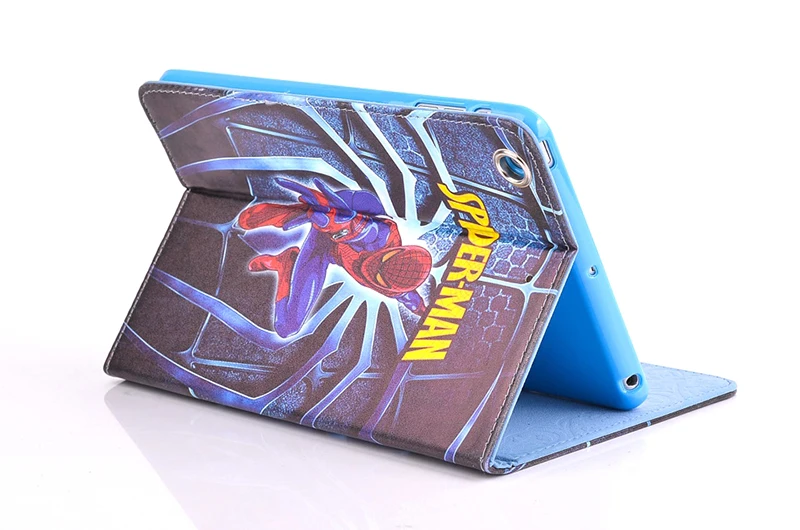 Чехол для Apple Ipad Mini 1 2 3 Планшеты случае мультфильм супер человек-паук Книга Флип PU кожаный чехол подставка милые дети мальчик Обложка сумка