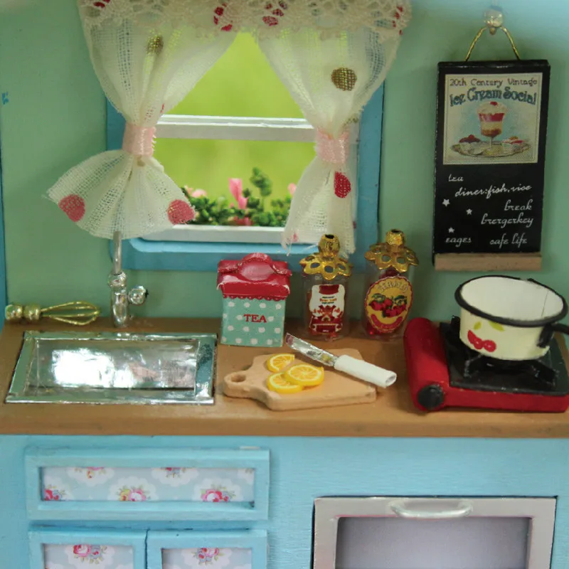 Cuteroom DIY деревянный кукольный домик Миниатюрный комплект для кукольного дома