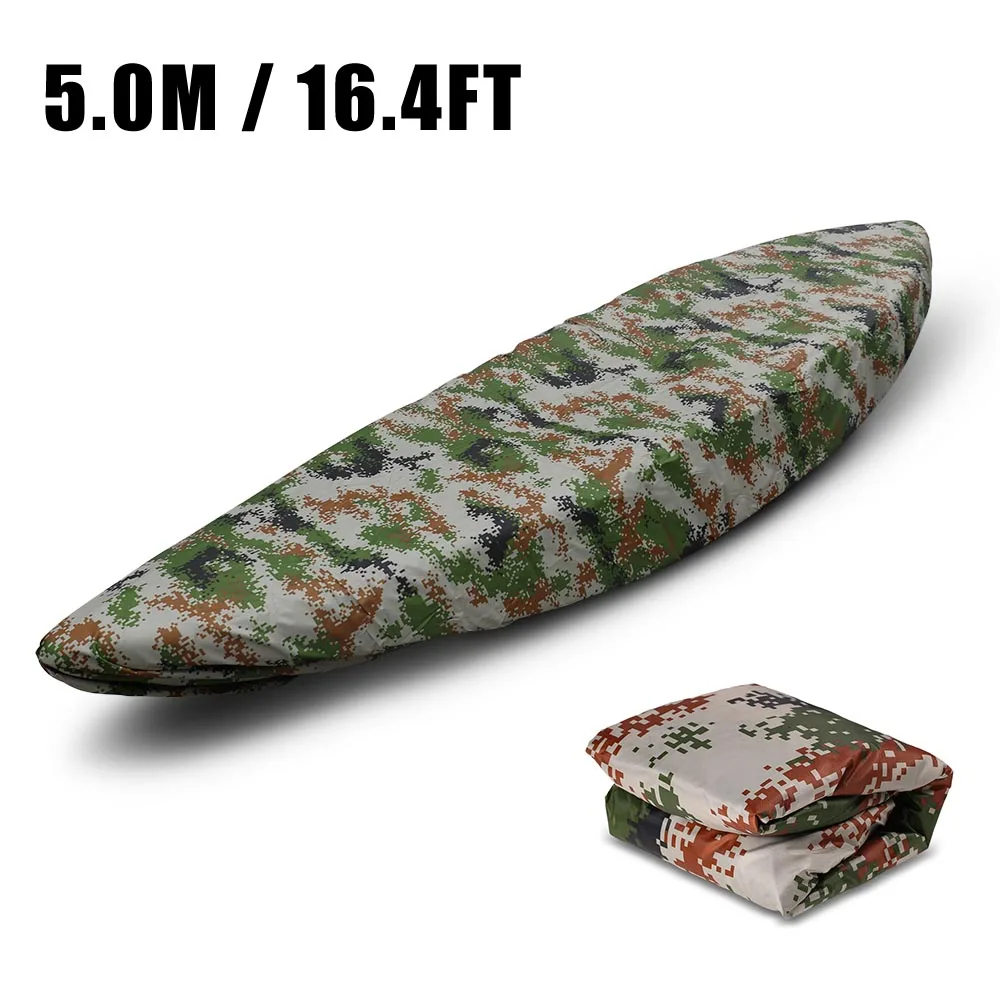 Camouflage 1 5m Профессиональный универсальный чехол для байдарки, каноэ, лодки, водонепроницаемый, устойчивый к ультрафиолетовому излучению, пылезащитный чехол для хранения, каяк, лодка, каноэ, крышка для хранения - Цвет: Camouflage 1 5m
